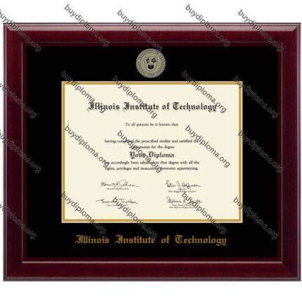 IIT (Illinois Institute of Technology) diploma/degree frame solid wood customization