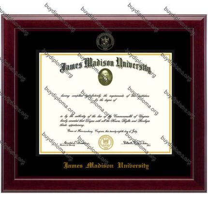 JMU (James Madison University) diploma/degree frame solid wood customization
