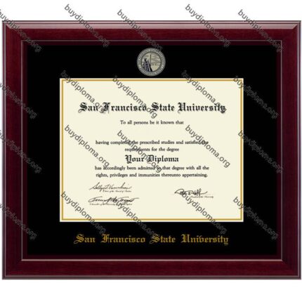 SFSU(San Francisco State University) diploma/degree frame solid wood customization