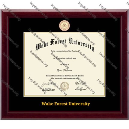 WFU (Wake Forest University) diploma/degree frame solid wood customization