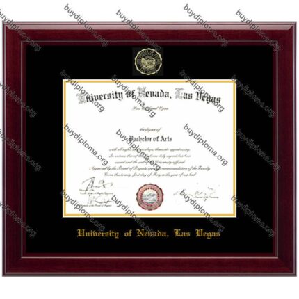 UNLV (University of Nevada, Las Vegas) diploma/degree frame solid wood customization
