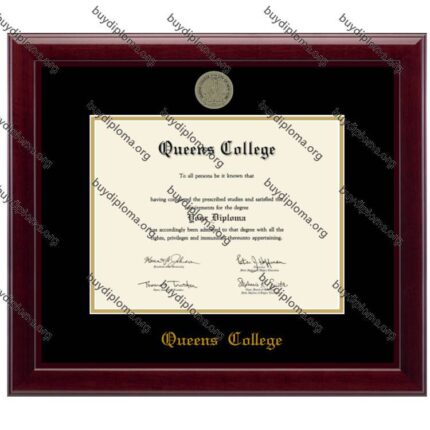 Queens College diploma/degree frame solid wood customization