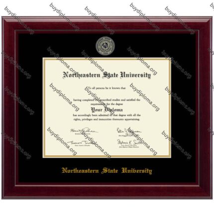 NSU (Northeastern State University) diploma/degree frame solid wood customization