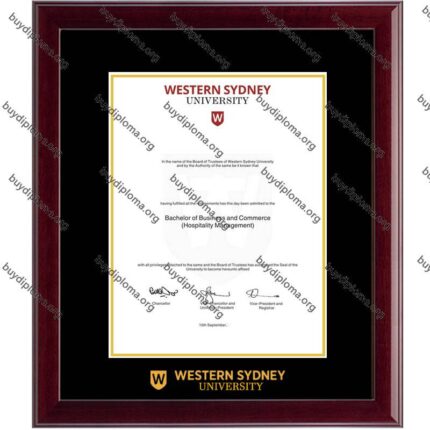 WSU (Western Sydney University) diploma/degree frame solid wood customization
