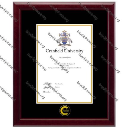 Cranfield University diploma/degree frame solid wood customization