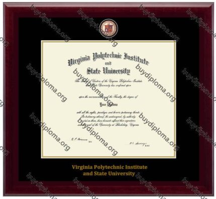 VT(Virginia Polytechnic Institute and State University ) diploma/degree frame solid wood customization